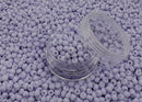 Glasperler 8/0 - Pastel lavender matte inkl. fin rund æske med skruelåg