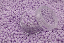 Glasperler 8/0 - Pastel lilac matte inkl. fin rund æske med skruelåg