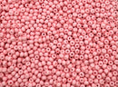 Glasperler 8/0 - Pastel peach matte inkl. fin rund æske med skruelåg