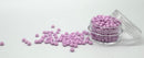 Glasperler 8/0 - Pastel rose matte inkl. fin rund æske med skruelåg