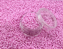 Glasperler 11/0 - Pink inkl. fin rund æske med skruelåg