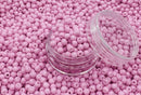 Glasperler 8/0 - Pink inkl. fin rund æske med skruelåg