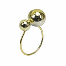 Servietringe m kugler, Guld, 4 STK