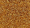 Glasperler 8/0 - Shiny amber inkl. fin rund æske med skruelåg
