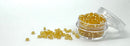 Glasperler 8/0 - Shiny gold inkl. fin rund æske med skruelåg