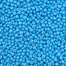 Glasperler 8/0 - Sky blue inkl. fin rund æske med skruelåg