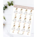 Stickers, pige konfirmand