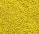 Glasperler 8/0 - Sunflower yellow inkl. fin rund æske med skruelåg