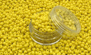 Glasperler 8/0 - Sunflower yellow inkl. fin rund æske med skruelåg