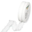 Bånd, Blonde med blomst 25 mm., Pr. meter