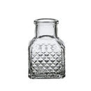 Vase, Klar 4,5x7 cm., Firkantet