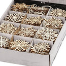 Træudskæring, snefnug 1 stk, Ass.