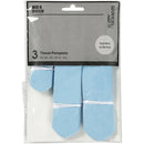 Papirpomponer 3 stk., Lyseblå