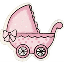 Barnevogn, Lyserød, 10 stk.