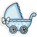 Barnevogn, Lyseblå, 10 stk.