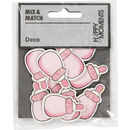 Sutteflaske, Lyserød glitter, 10 stk.