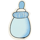 Sutteflaske, Lyseblå glitter, 10 stk.