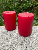 Bloklys Mini, Mørkerød, 40x60 mm.