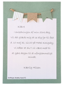 Invitation Silje, DIY, Støvet grøn