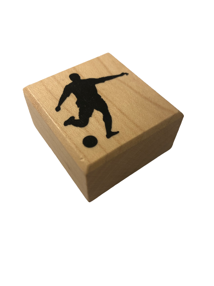 Stempel, Fodboldspiller, 3,5x3,5 cm.
