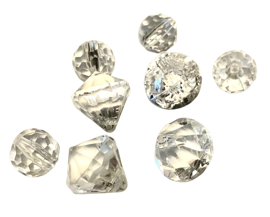 Diamantperle Ass., Lille, 10 stk.