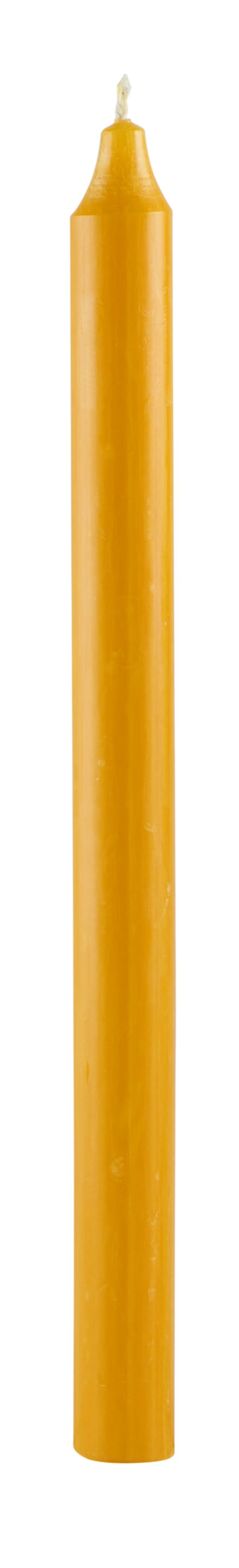 Rustik stagelys, Okker gul, 29 cm.