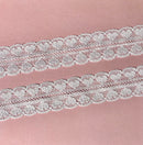 Bånd, Blonde med hjerter 25 mm., Pr. meter