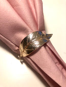 Servietringe, Rosaguld blad, 2 stk.