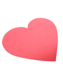 DP Æresport hjerte stort, rødt træ