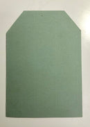 Manillamærke, Støvet grøn, 10,5x14,5 cm.