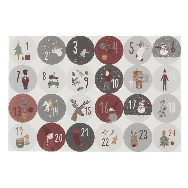 1-24 Julestickers