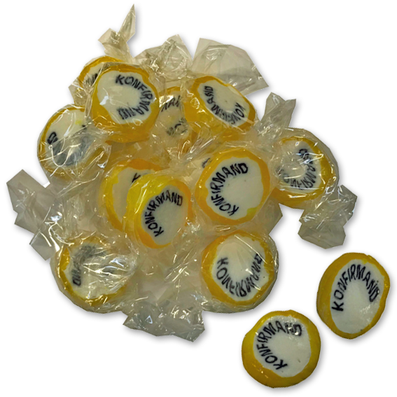 Bolsjer, Konfirmand Gul, 175 g