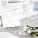 Bordkort Branches, hvid/guld, 10stk