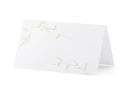 Bordkort Branches, hvid/guld, 10stk