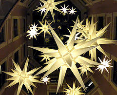 Christiansfeld stjerne, Hvid plast, 130 cm.