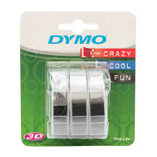 Dymo 3D tape 9mm X 3M 3-Pack - Tape til Dymo Omega label printer 