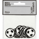 Kartonmærkat med fodbolde, 20 stk.