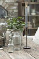 Rustik stagelys, Grå, 29 cm.