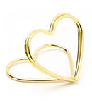 Bordkortholder, Hjerte Guld, 10 stk.