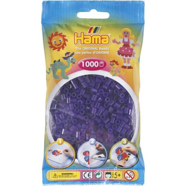 Mørke lilla tranparente Hama perler til de kreative børn, eller voksne.
