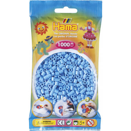 Hama Midi Perler, Pastel Blå, 1000 stk.