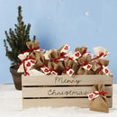 Julepose i brun sækkelærred, 4 stk.