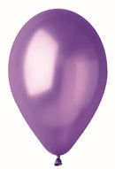 Ballon, Metallic lilla, 5 stk.
