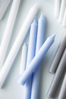 Rustik stagelys, Lyseblå, 18 cm.