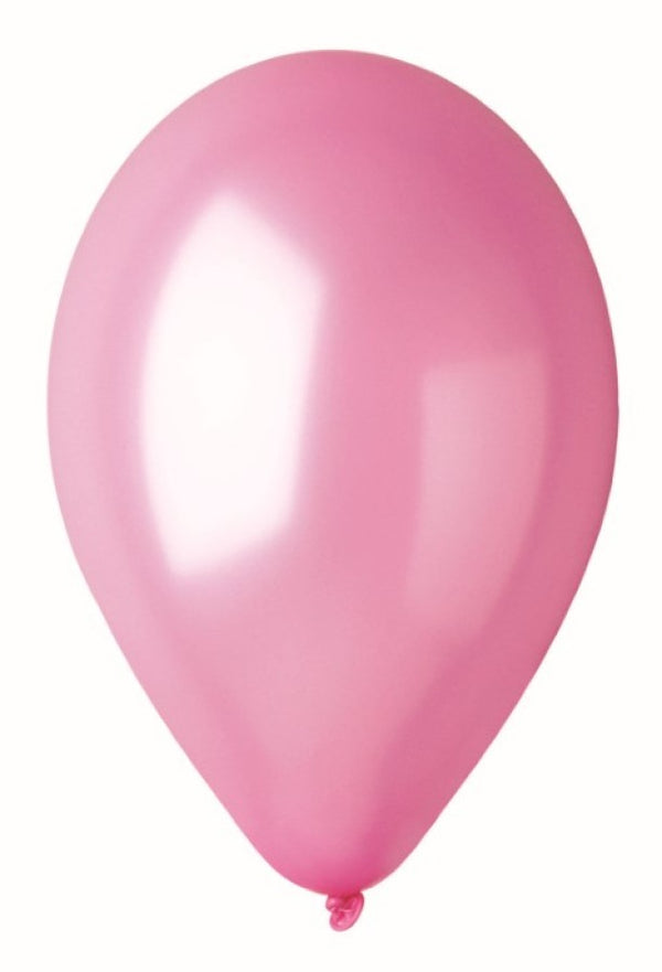 Ballon, Metallic rosa, 5 stk.