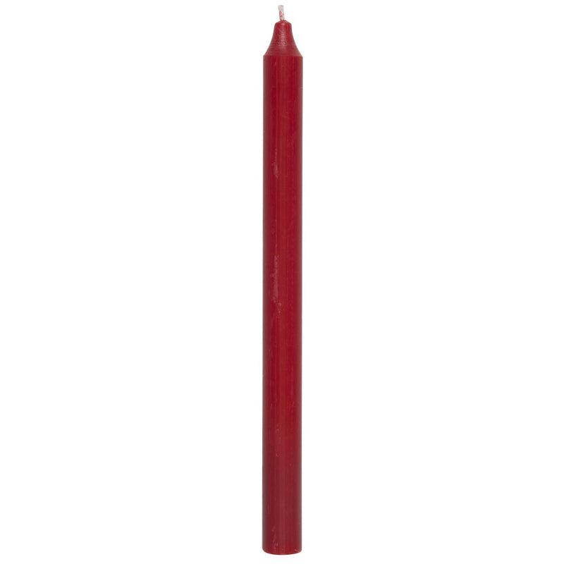 Rustik stagelys, Rød, 29 cm.