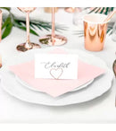 Bordkortholder, Hjerte rosegold, 10 stk.