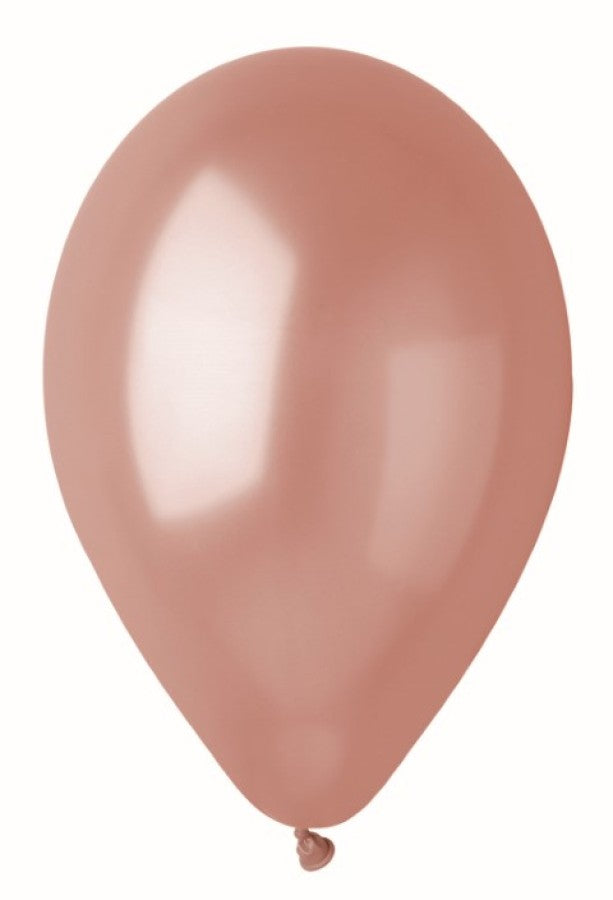 Ballon, Metallic rosegold, 5 stk.