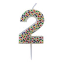 Lagkagelys med prikker, 2 (to)