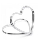 Bordkortholder, Hjerte sølv, 10 stk.